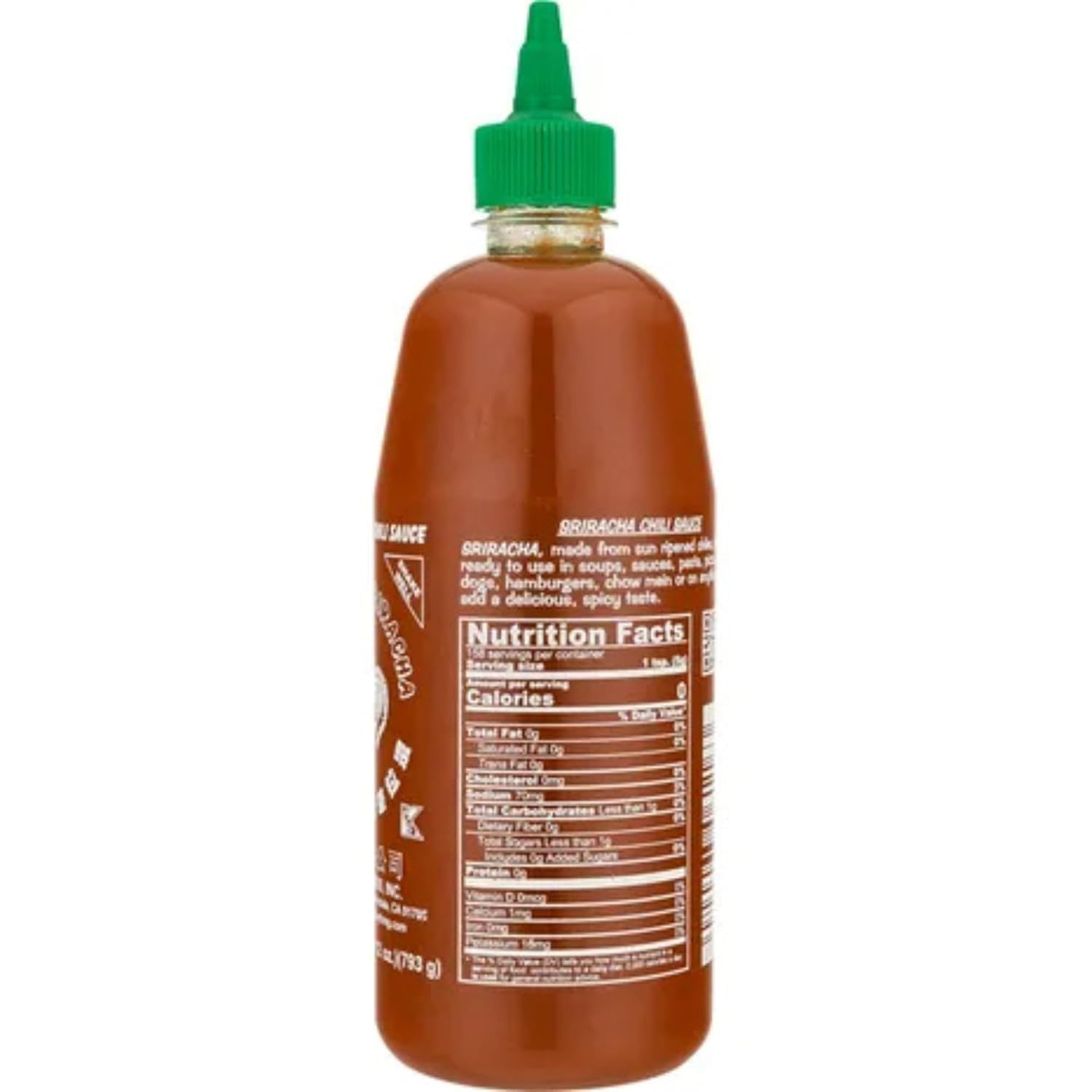 Huy Fong sauce texture close-up highlighting red consistency and smooth pour benefit