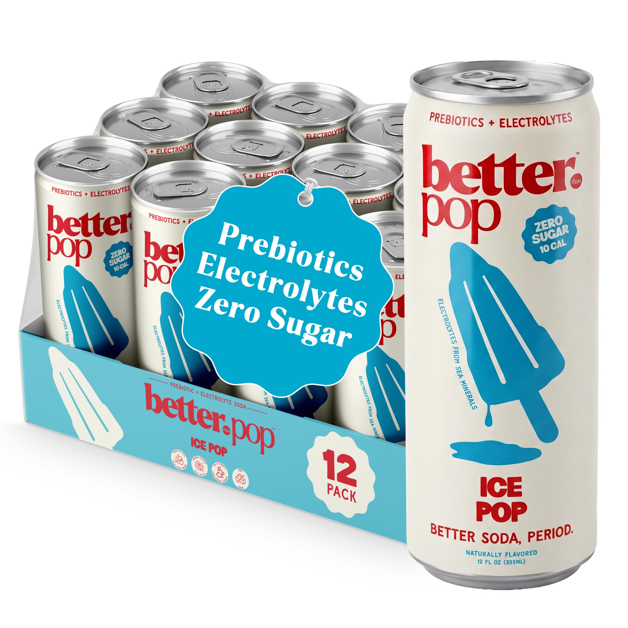 Hyburst Better Than Pop front can showing branding and Ice Pop flavor benefit refreshment