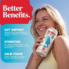 Hyburst pouring soda into glass showing fizz and hydration benefits