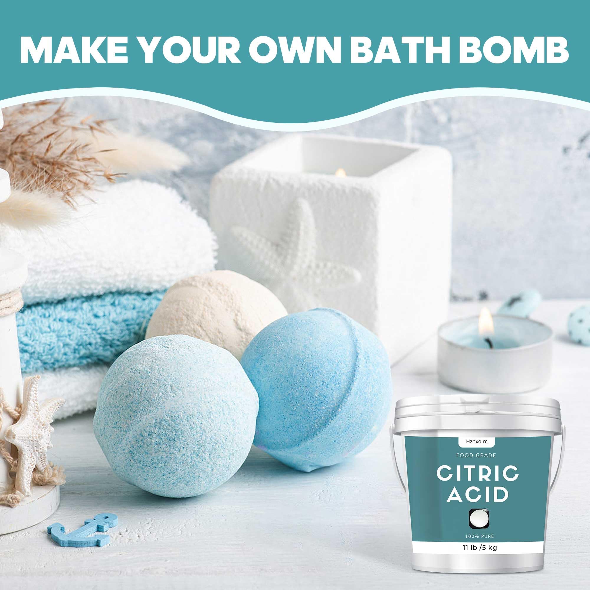 Hznxolrc with DIY bath bomb ingredients, reliable effervescence for homemade crafts