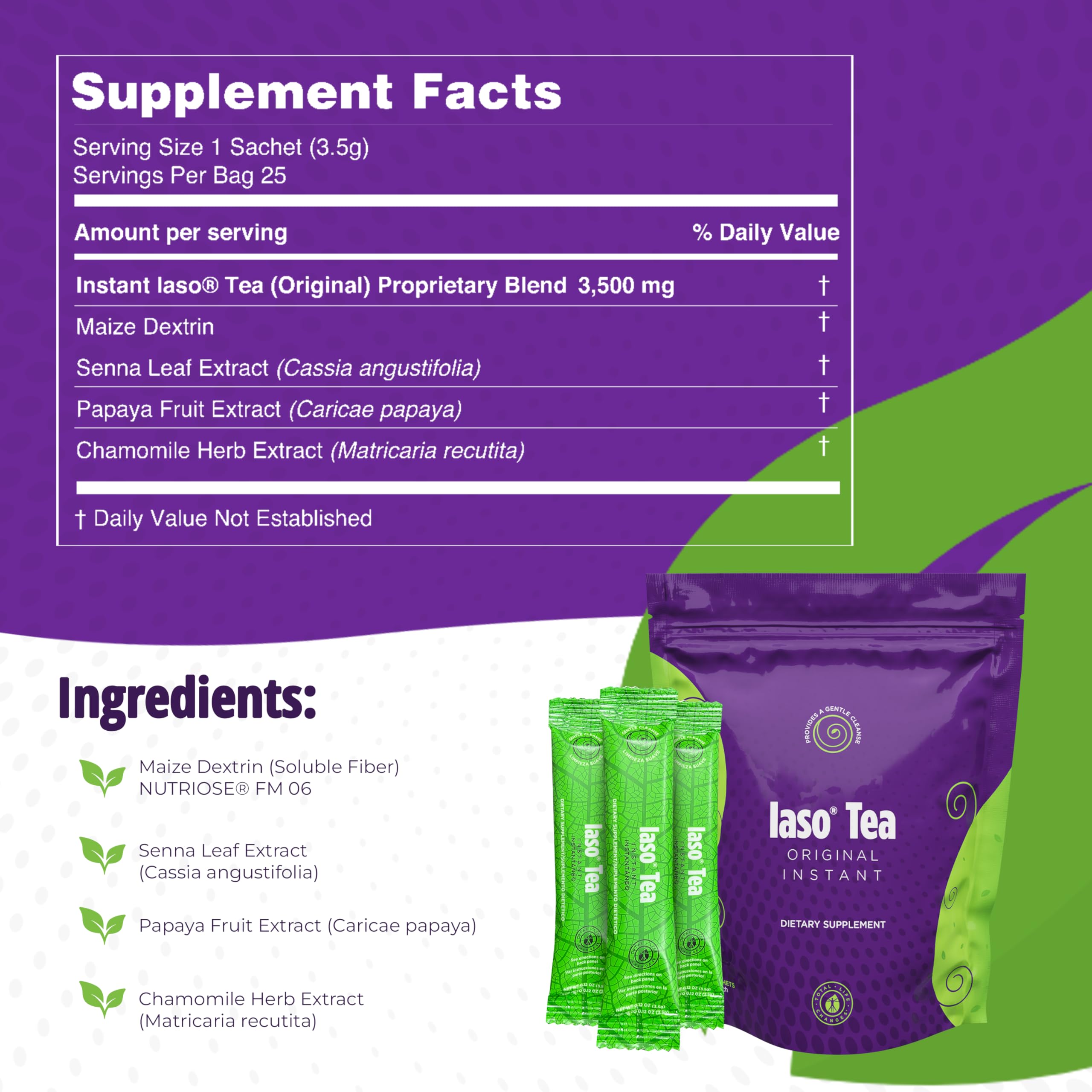 IASO sachet dissolving in hot cup demonstrating quick preparation benefit