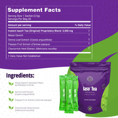 IASO sachet dissolving in hot cup demonstrating quick preparation benefit