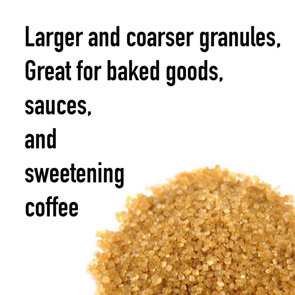 Iberia turbinado sprinkled into coffee adding mellow caramel sweetness
