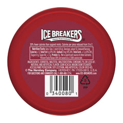 Ice Breakers cinnamon mint close-up showing flavor crystals and crisp texture