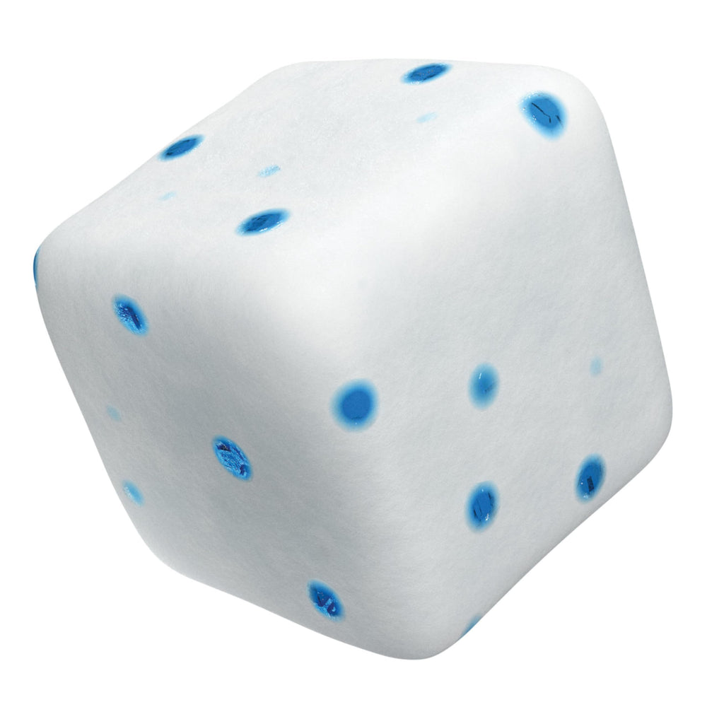Ice Breakers hand holding a single cube illustrating easy pop-in-mouth use anytime