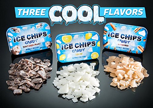 ICE CHIPS candy close-up texture showing smooth hard surface and flavor clarity