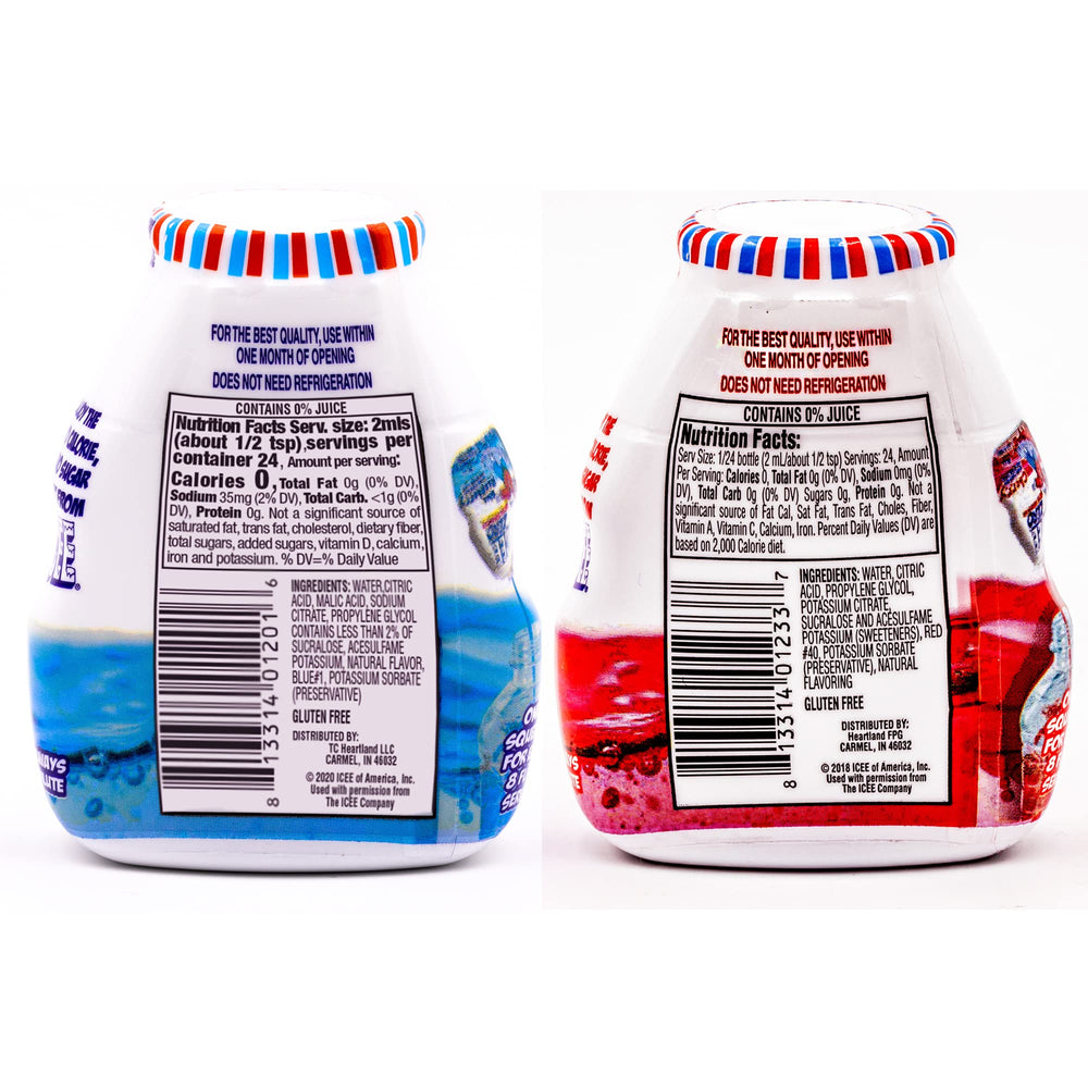 ICEE four bottles arranged to show the full original variety pack