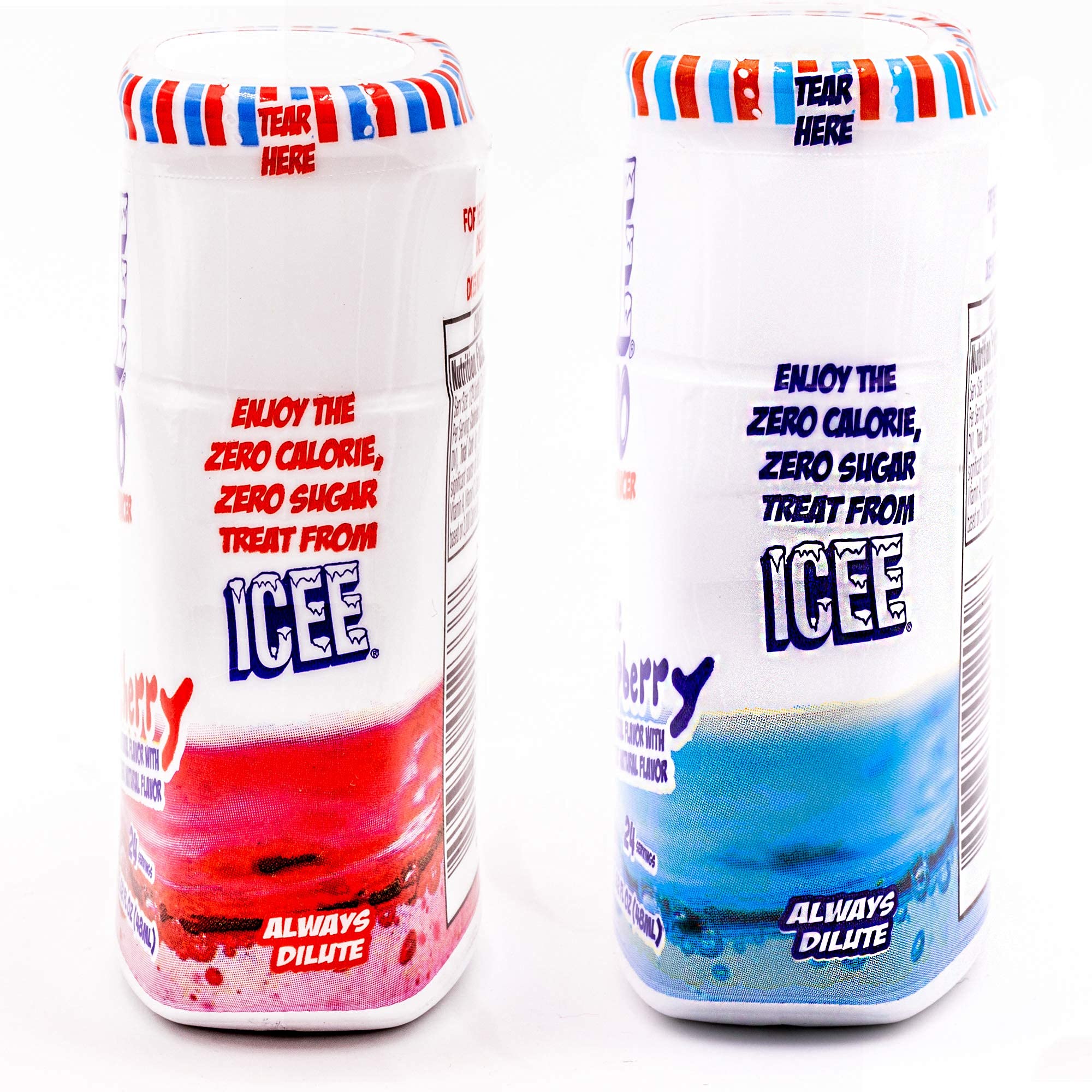 ICEE product label closeup showing ingredients and gluten-free clarity