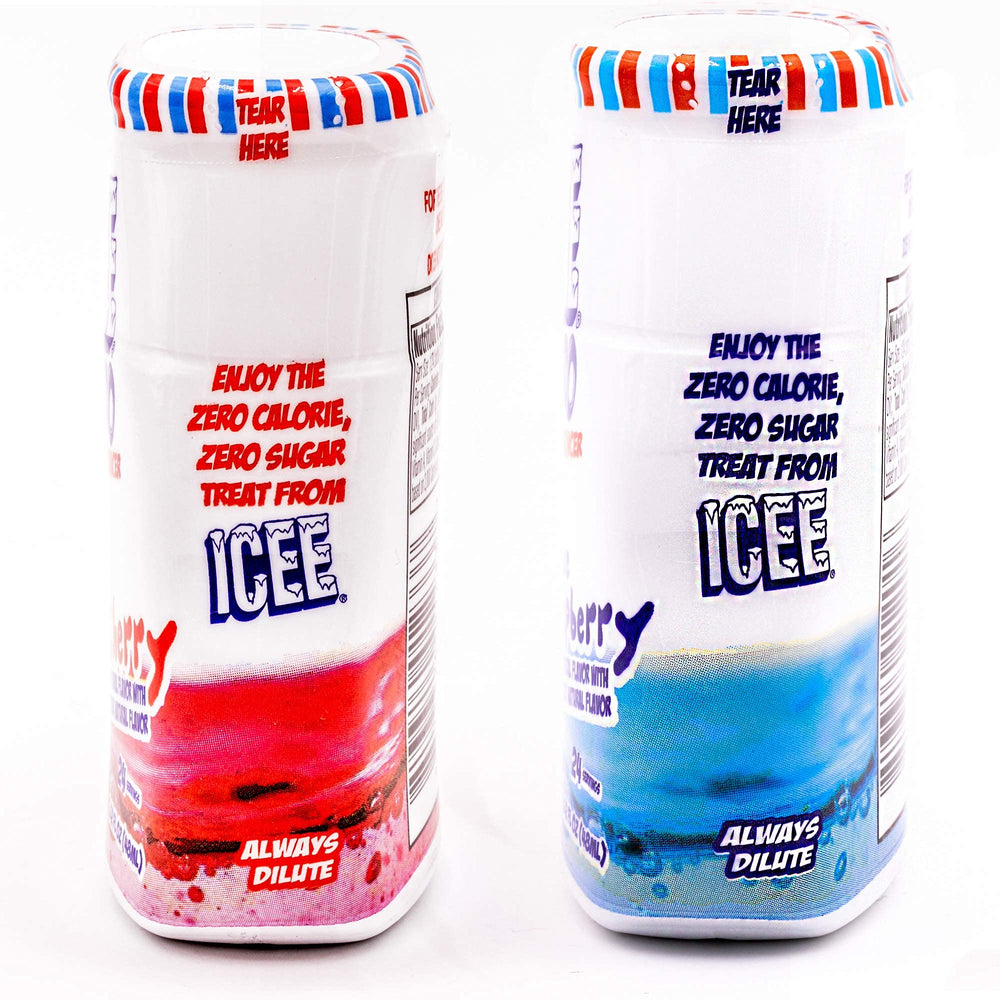 ICEE product label closeup showing ingredients and gluten-free clarity