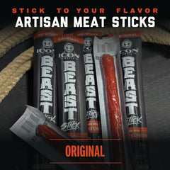 ICON Meats close-up texture of stick highlighting natural meat quality