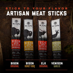 ICON Meats individual stick close-up illustrating portable freshness benefit
