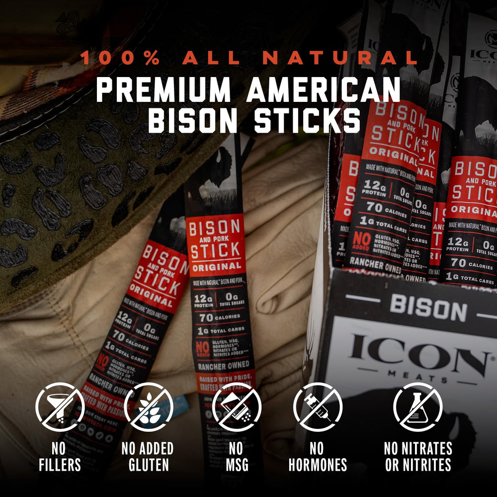 ICON Meats sticks in a backpack showing convenient on-the-go fueling