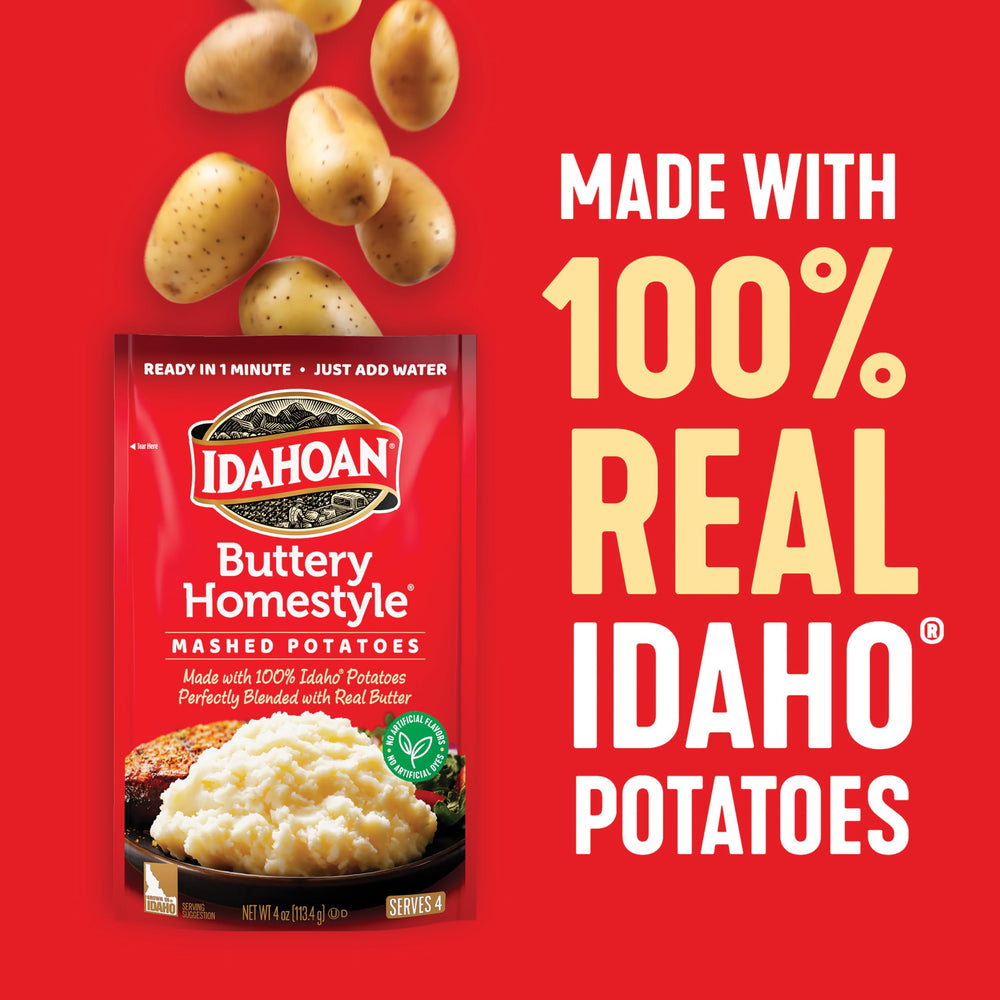 Idahoan open cup ready to rehydrate, showing quick convenience