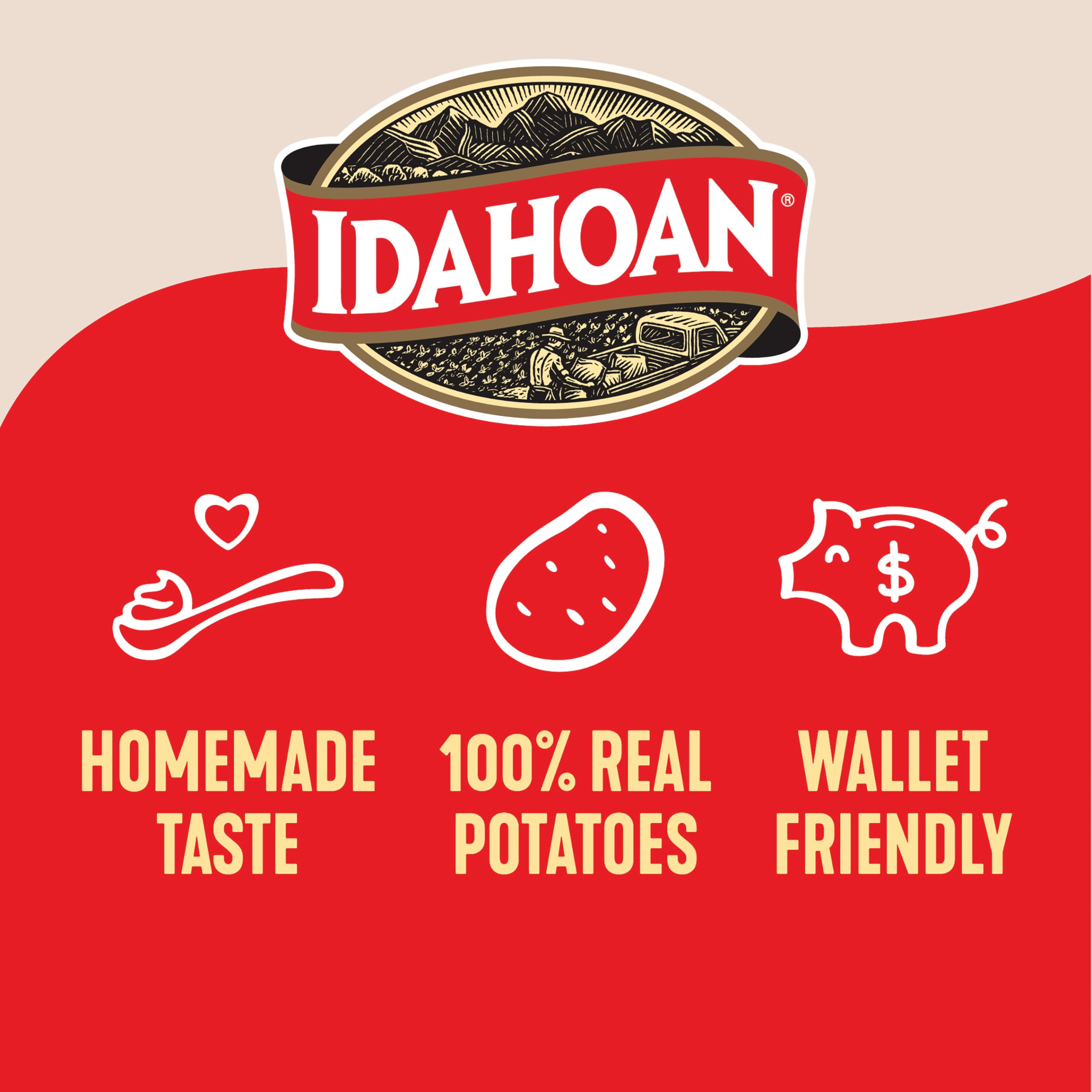 Idahoan texture close-up showcasing smooth buttery potato consistency