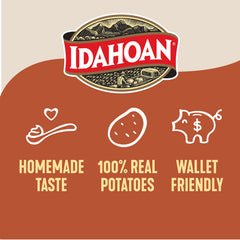 Idahoan close-up of applewood smoked bacon flakes, smoky flavor boost visible