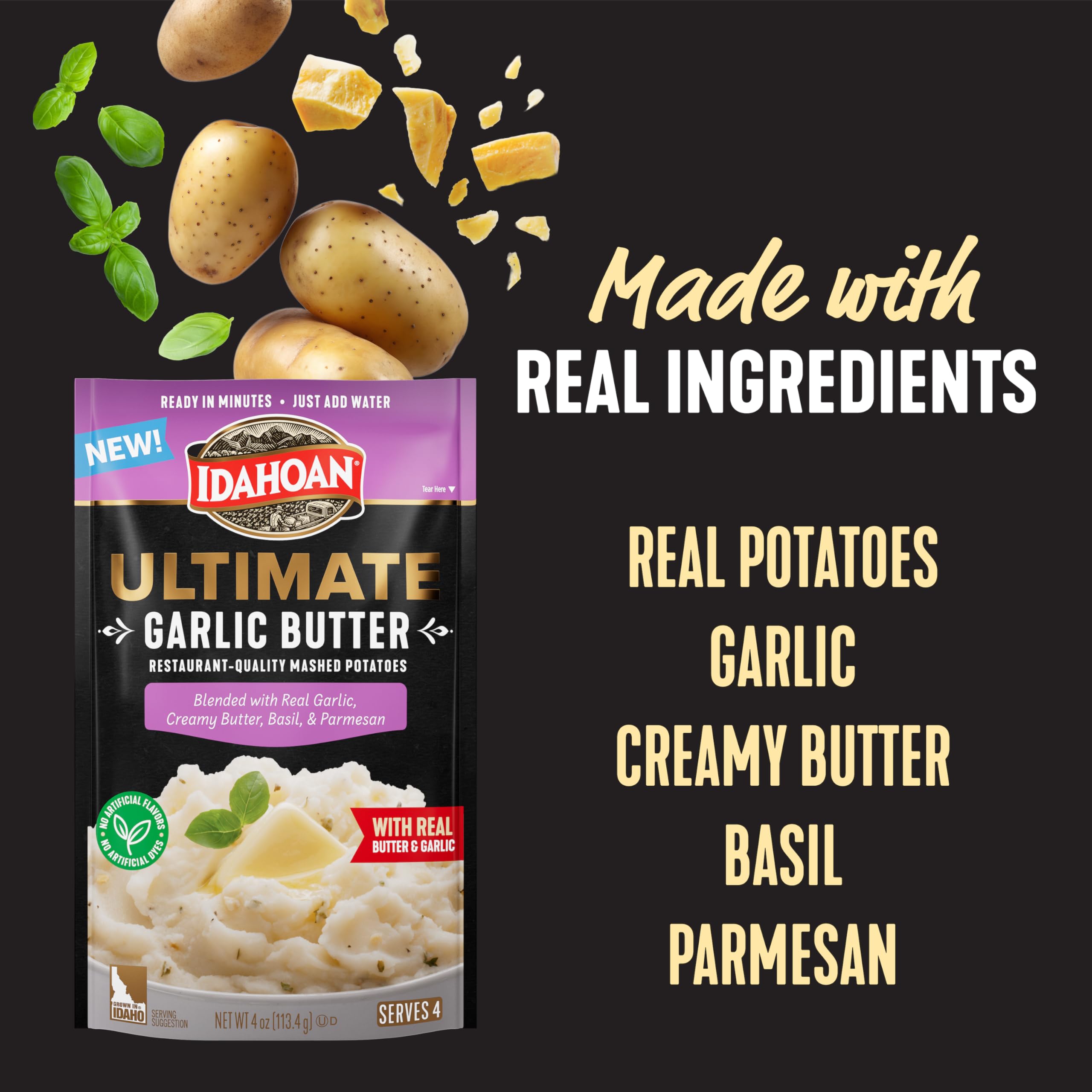 Idahoan close-up of fluffy texture highlighting creamy rehydration benefit