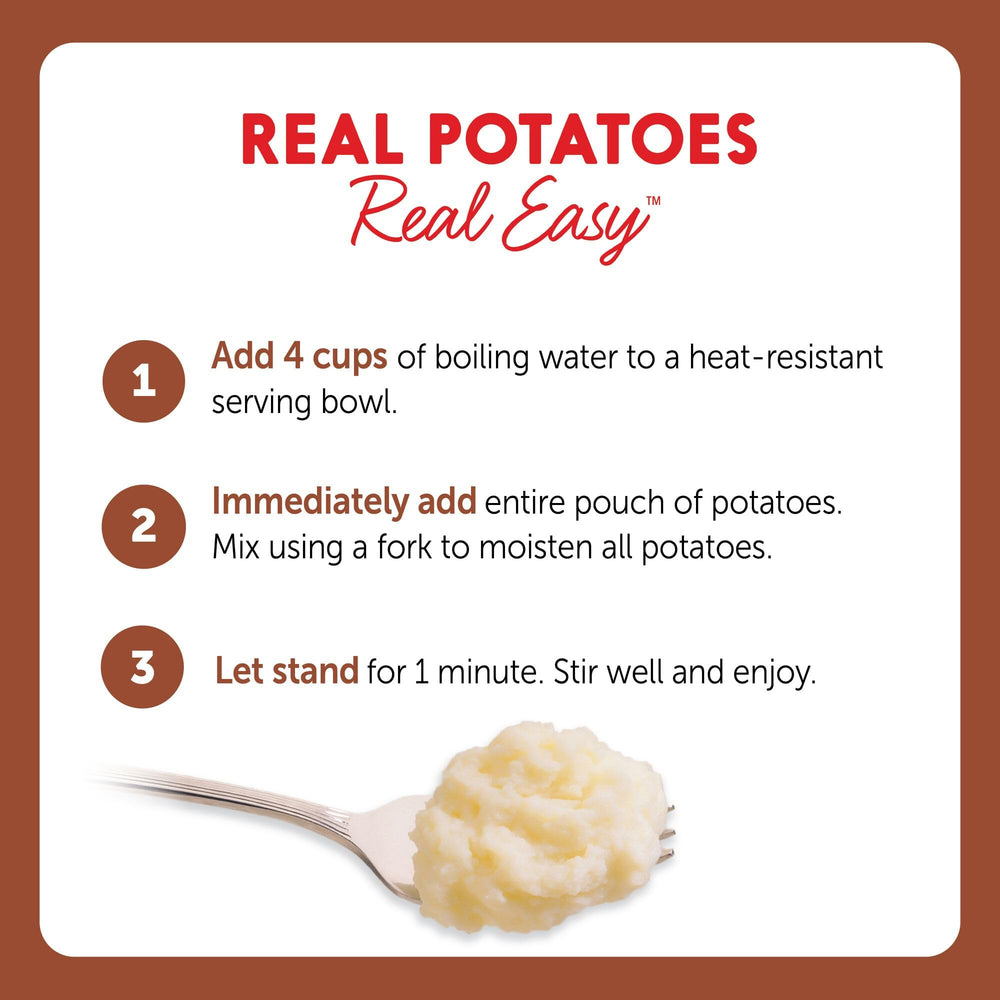 Idahoan prepared mashed potatoes in bowl showing creamy texture benefit