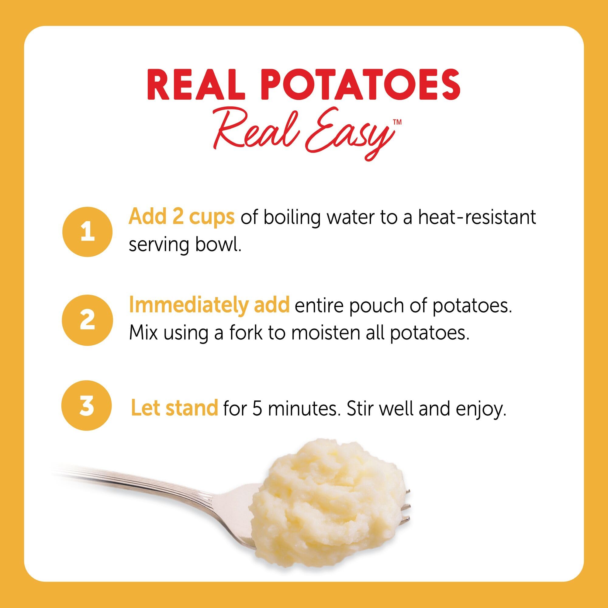 Idahoan mashed potatoes in a bowl showcasing creamy buttery taste and easy serving