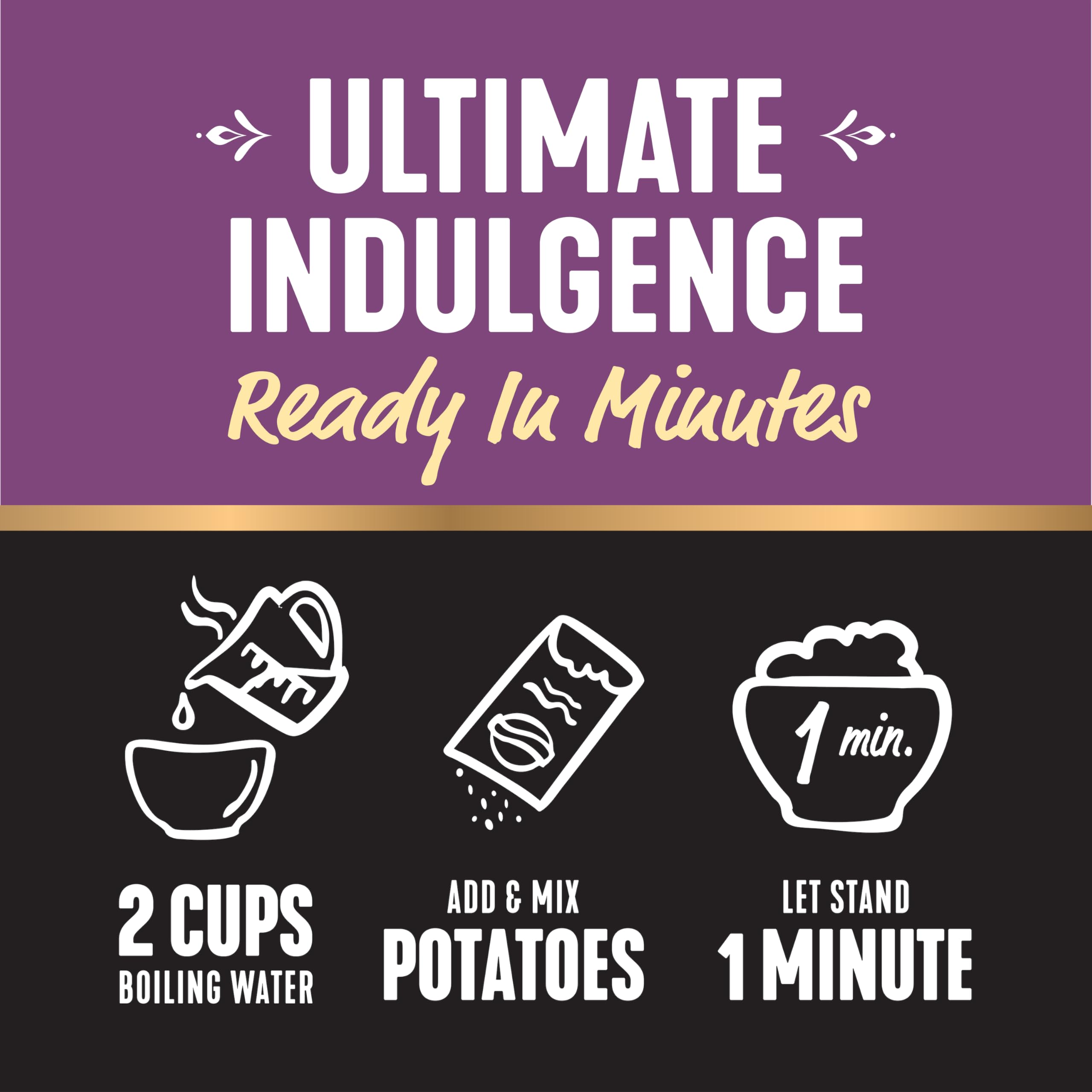 Idahoan portion comparison on scale showing four-servings-per-pouch clarity