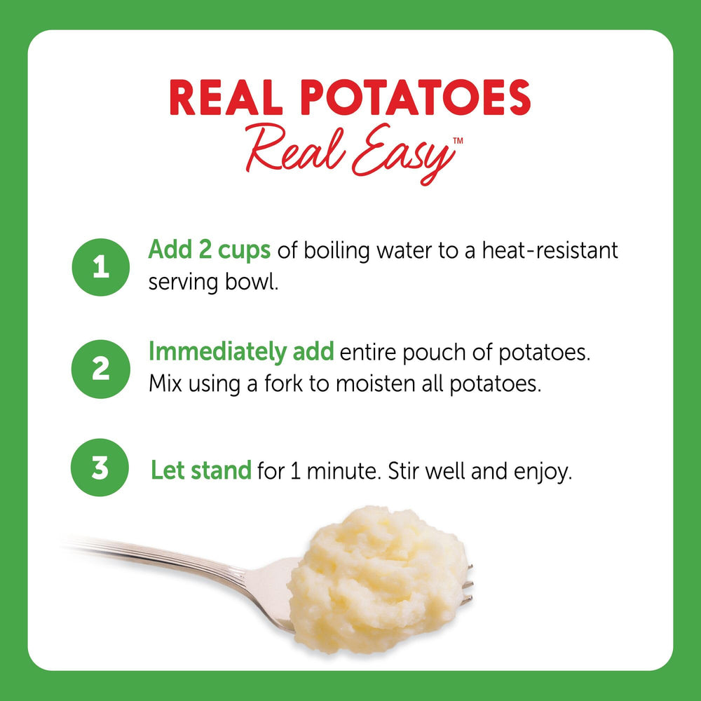 Idahoan prepared bowl of mashed potatoes showcasing creamy texture and ready-to-serve appeal