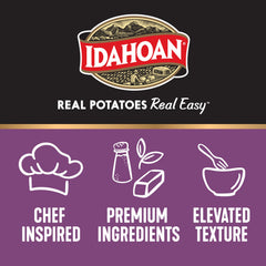 Idahoan scooped mashed potatoes in bowl illustrating ready-to-serve convenience