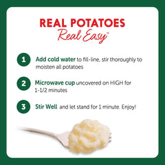 Idahoan creamy mashed potatoes texture close-up highlighting smooth consistency