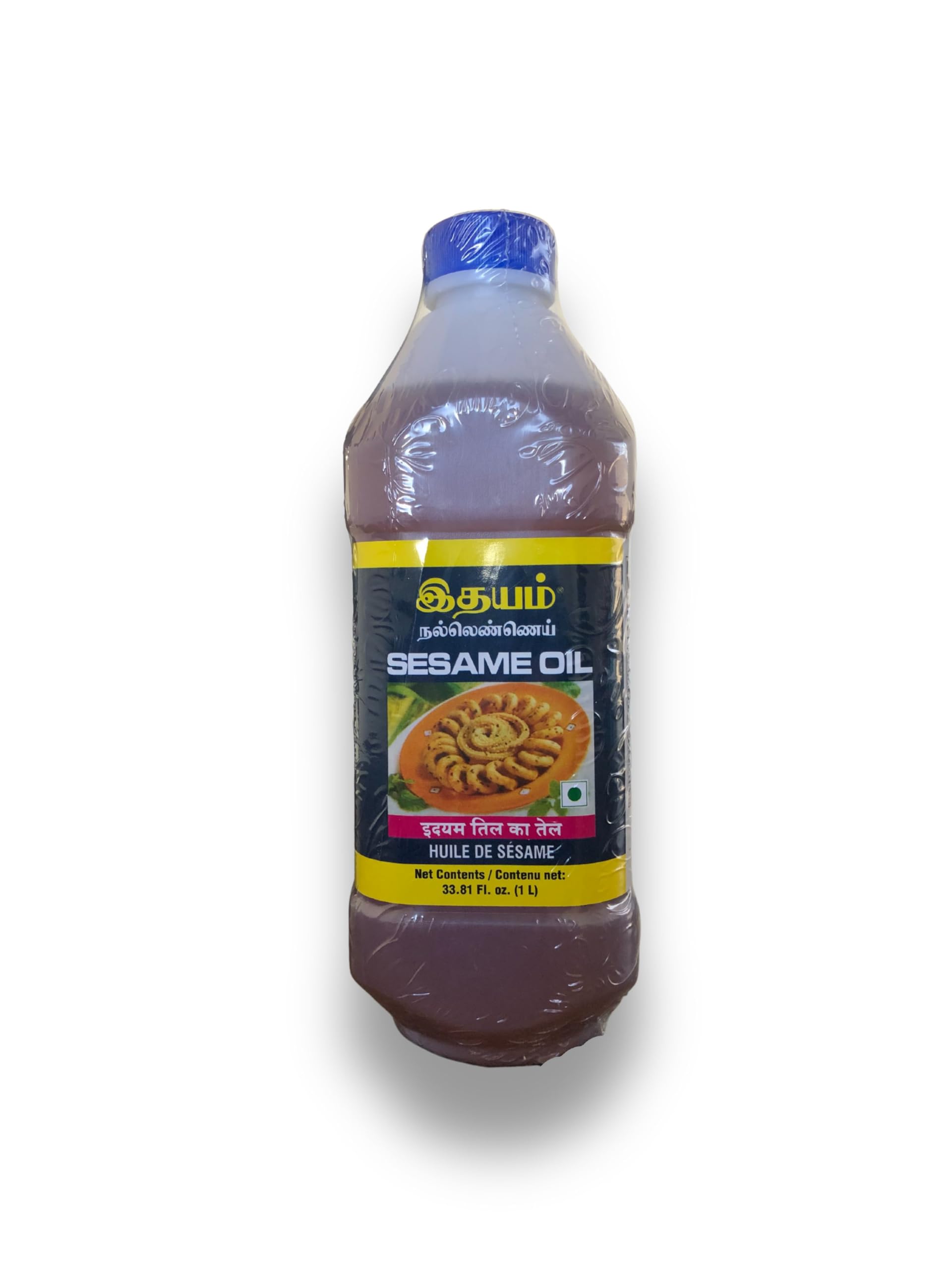 Close-up of Idhayam label highlighting trademark and packing details for consumer assurance