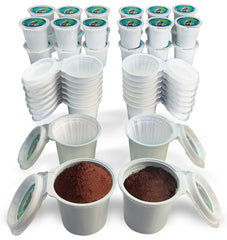 iFillCup front packaging green showing reusable K-Cup pods and benefits