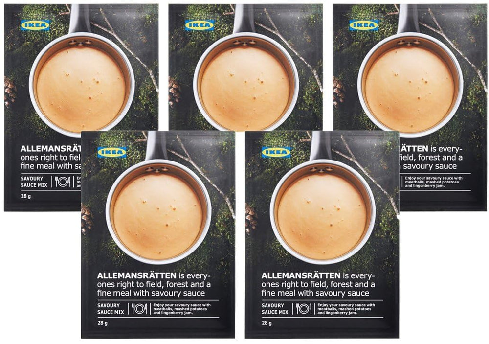 IKEA ALLEMANSRÄTTEN front view of five packets showing convenience