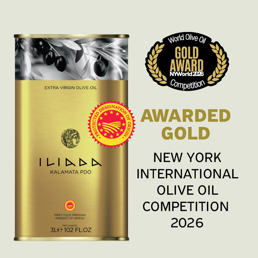 Iliada back label with numbered traceability and origin details benefit