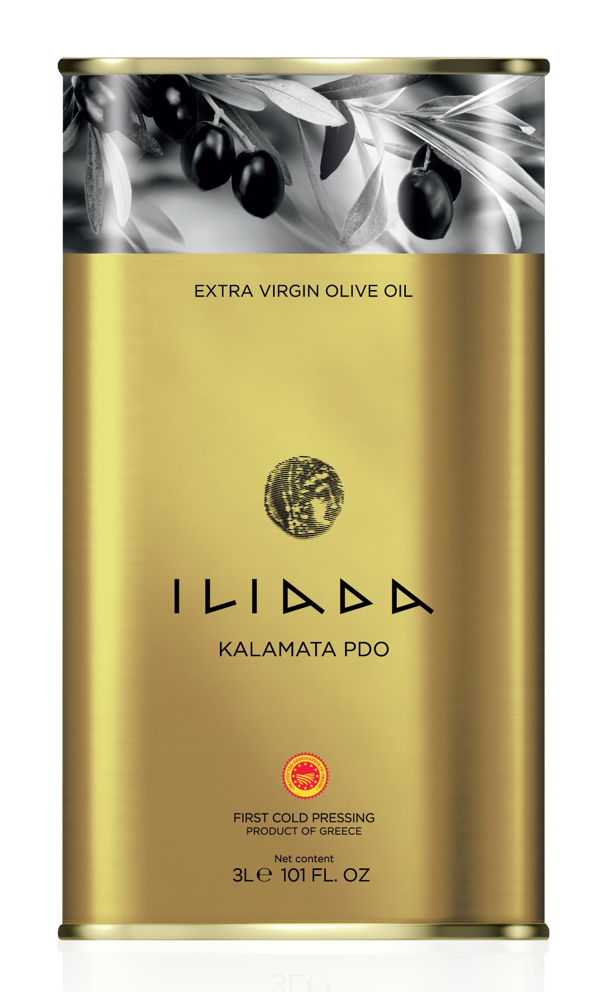 Iliada front packaging showing 3L container and quality branding benefit
