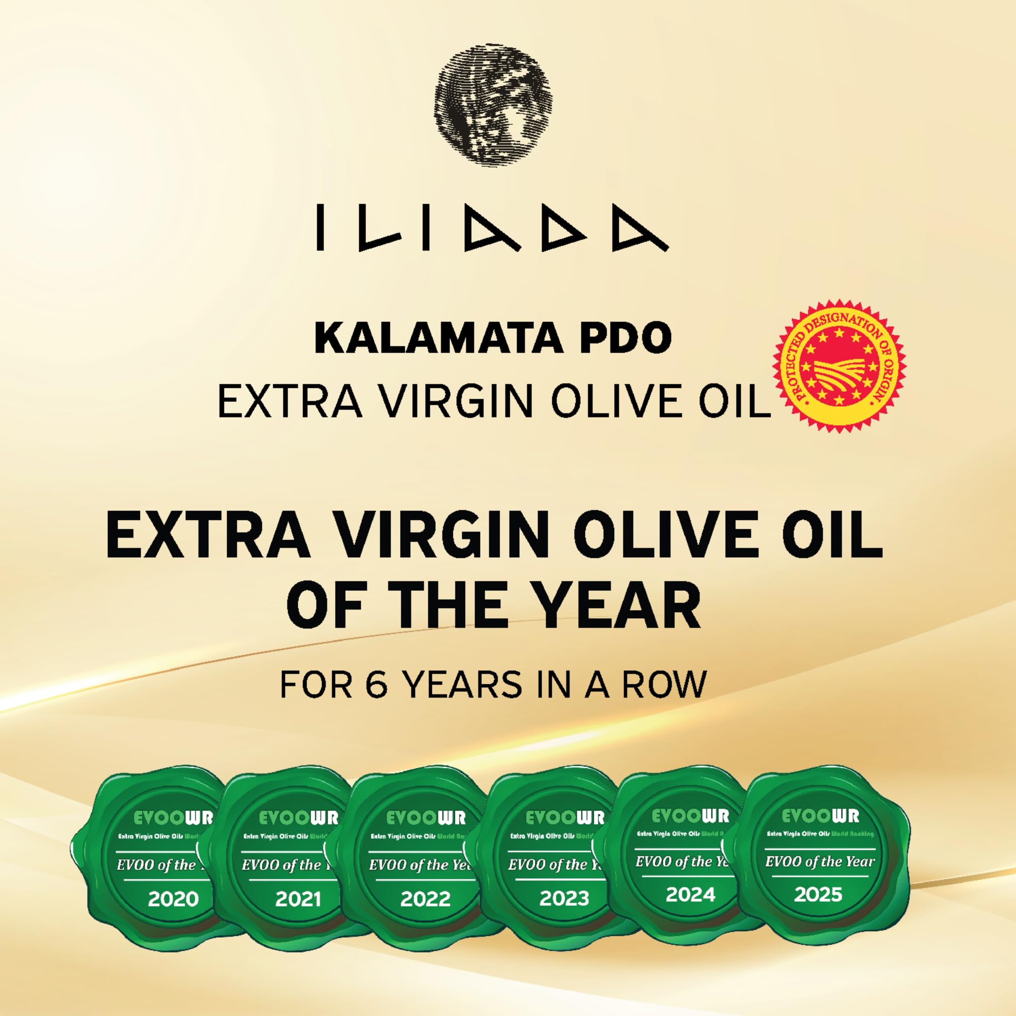 Iliada oil poured over salad showcasing flavor boost and bright green aroma