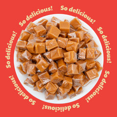ILIKE! caramels in a serving bowl, ready for guests and candy displays