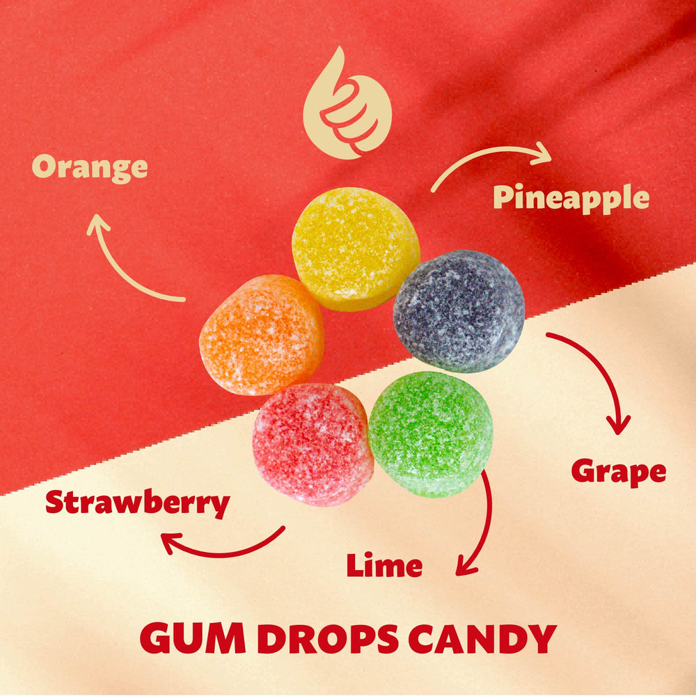 ILIKE! close-up of gum drop sugar coating highlighting texture and visual appeal