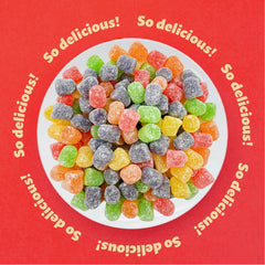 ILIKE! assortment of gum drops on a spoon illustrating variety and portion idea