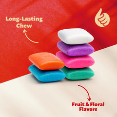 Spread of ILIKE! gum showing six flavors for clear flavor selection and variety