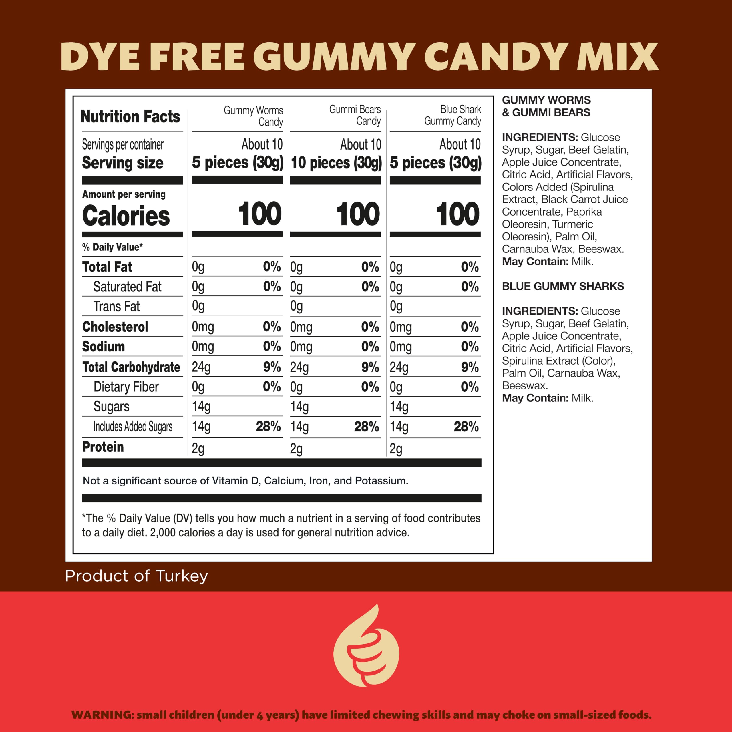 ILIKE! open bag with scattered gummies, easy grab-and-share convenience