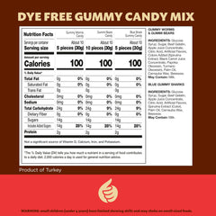 ILIKE! open bag with scattered gummies, easy grab-and-share convenience
