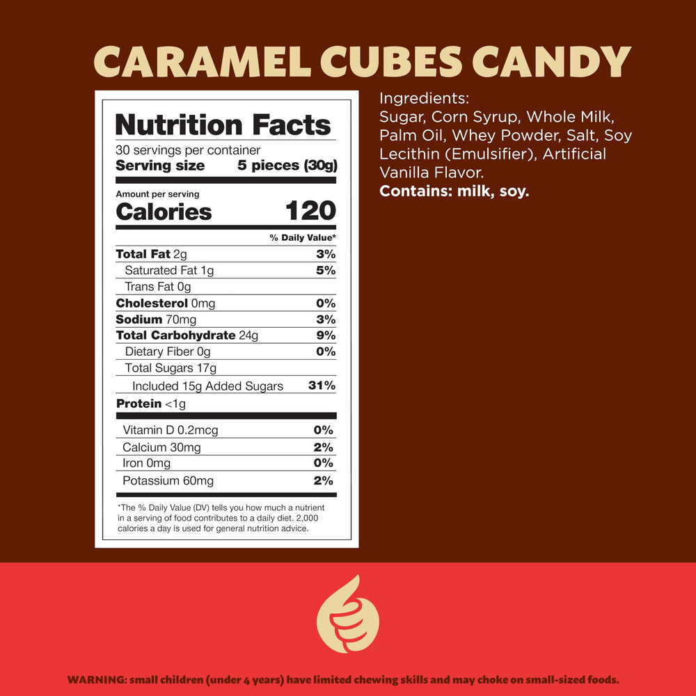 ILIKE! individually wrapped caramels close-up, convenient single-serve freshness