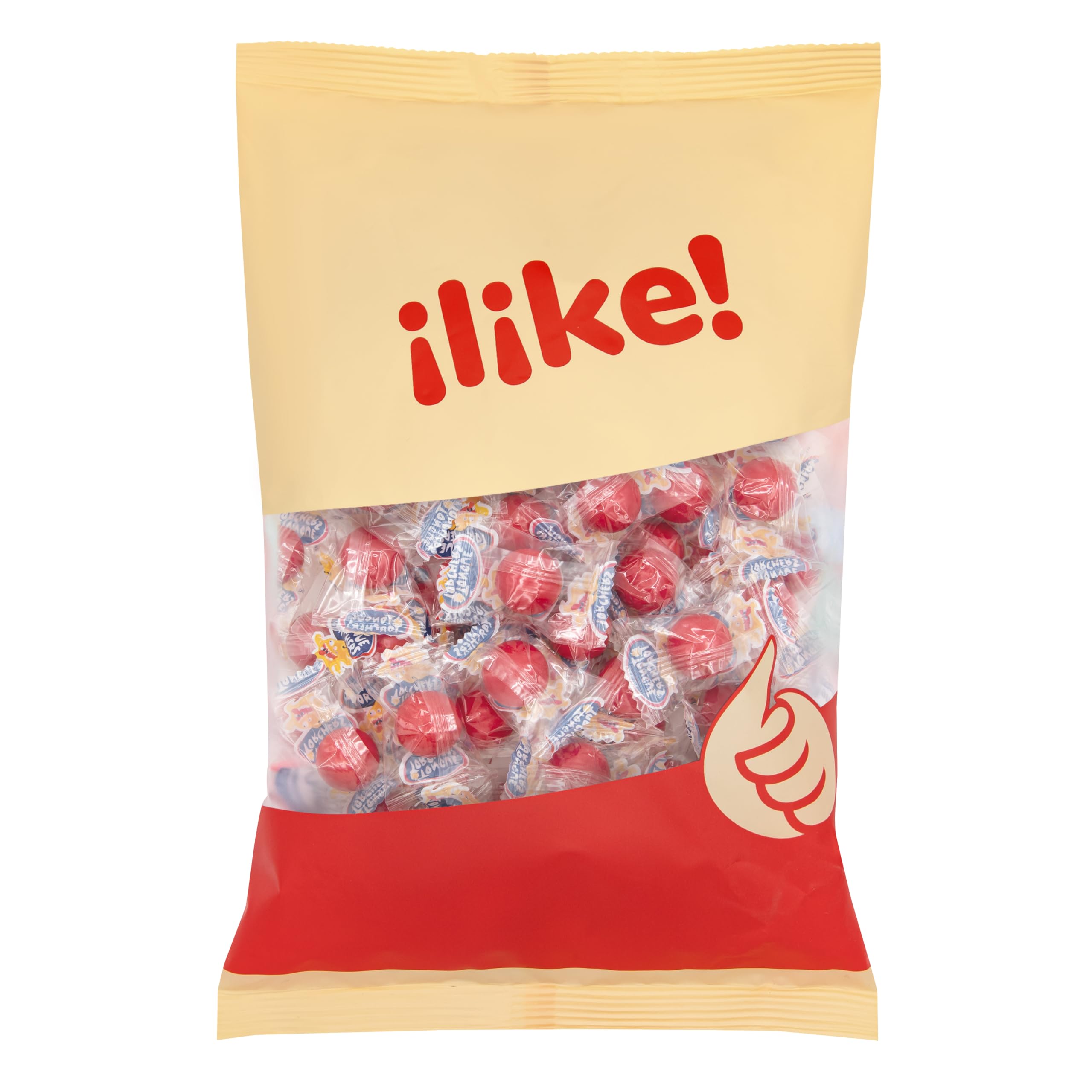 ILIKE! assortment of individually wrapped jawbreakers highlighting hygienic sharing