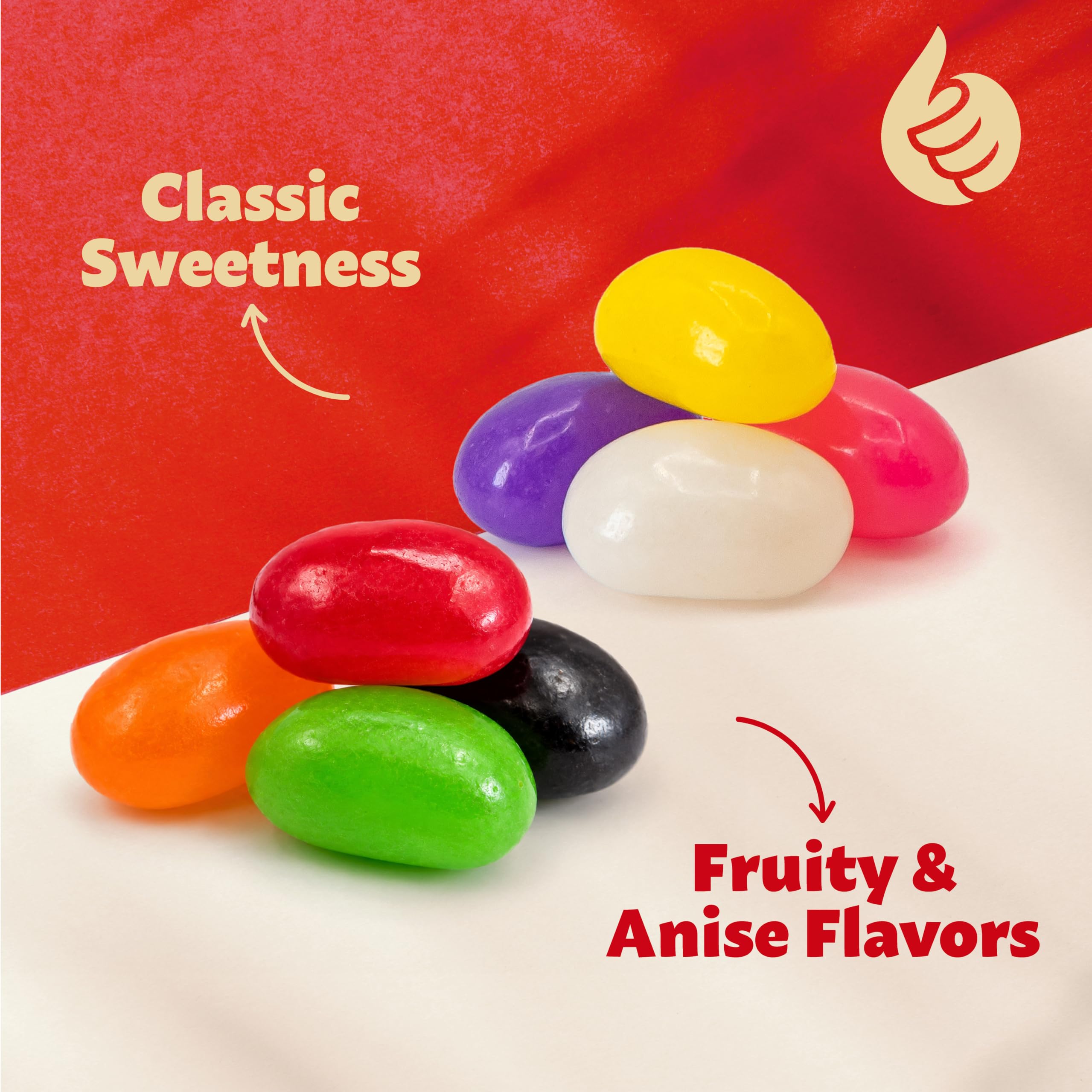 ILIKE! bowl filled with jelly beans, quick party-ready serving