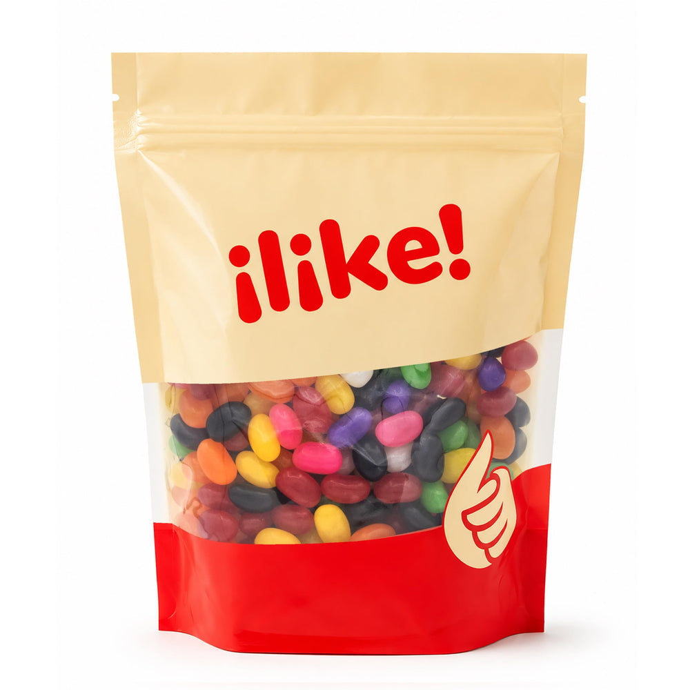 ILIKE! jelly beans beside a ruler, clear size and portioning