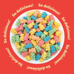 ILIKE! assortment of five fruit-flavored bears displaying vivid colors and variety