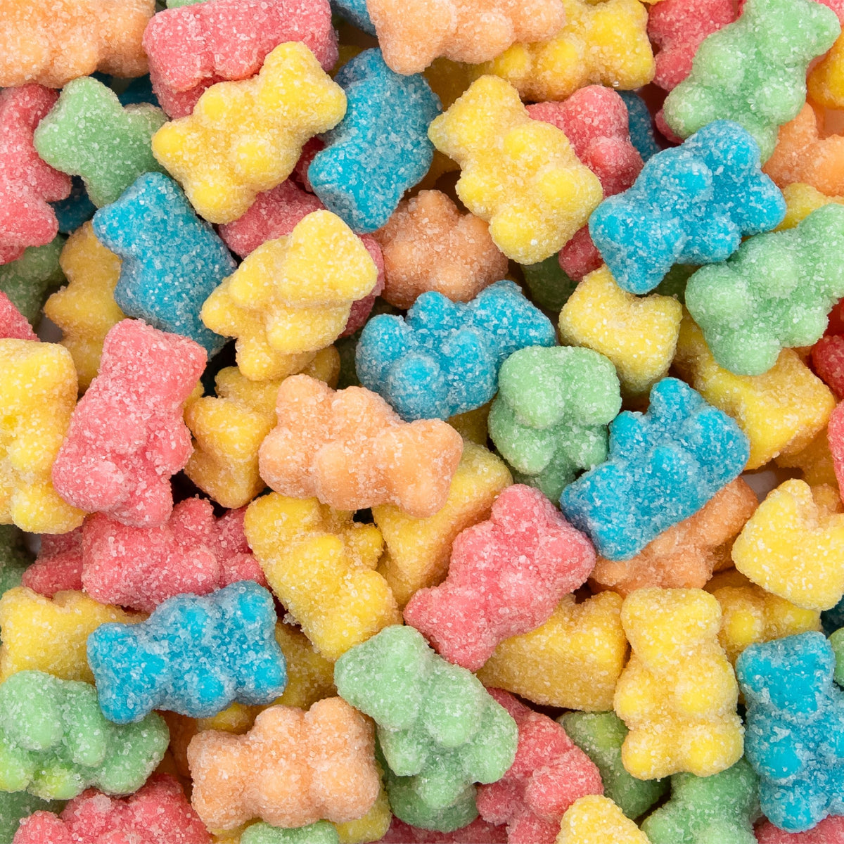 ILIKE! front bag view showing bright neon gummy bears and resealable packaging