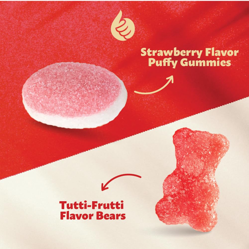 ILIKE! bag opened with candies pouring out, convenient bulk portioning benefit
