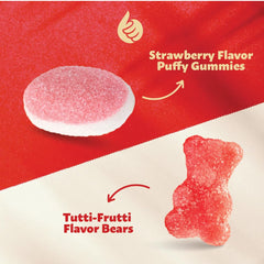 ILIKE! bag opened with candies pouring out, convenient bulk portioning benefit