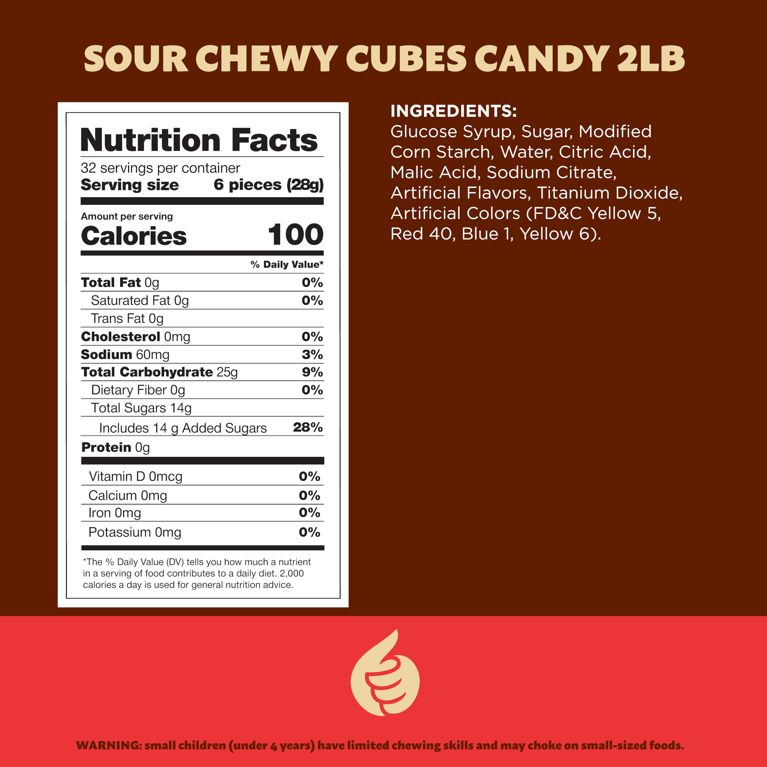 ILIKE! open bag with gummy cubes poured out illustrating easy bulk serving