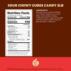 ILIKE! open bag with gummy cubes poured out illustrating easy bulk serving