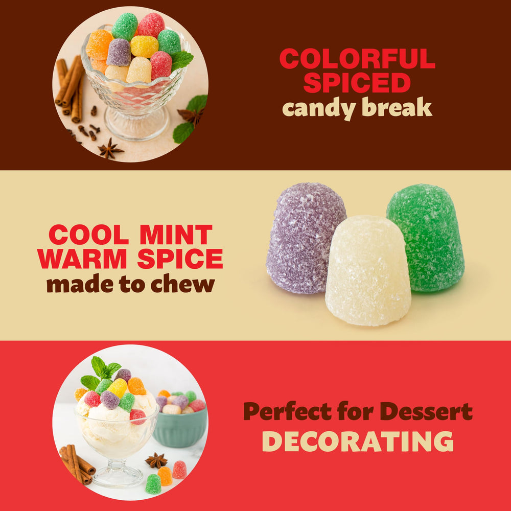 ILIKE! hand holding ILIKE! gum drops illustrating piece size and serving idea