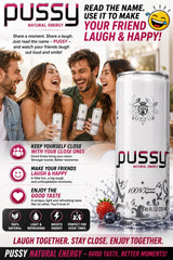 ILIOS Pussy closeup of label text and ingredient list highlighting natural formula benefits